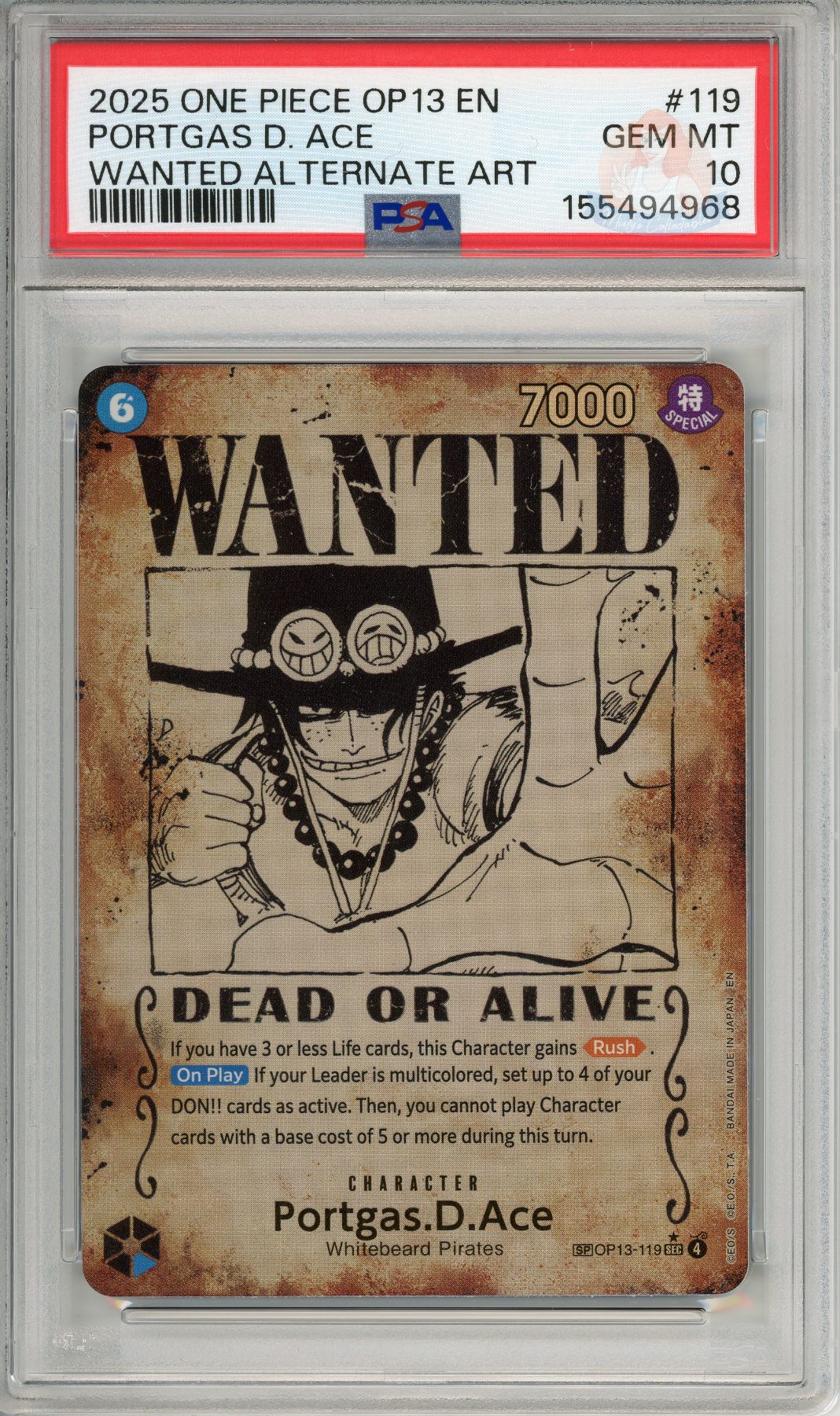 Portgas D. Ace - Wanted Alternate Art