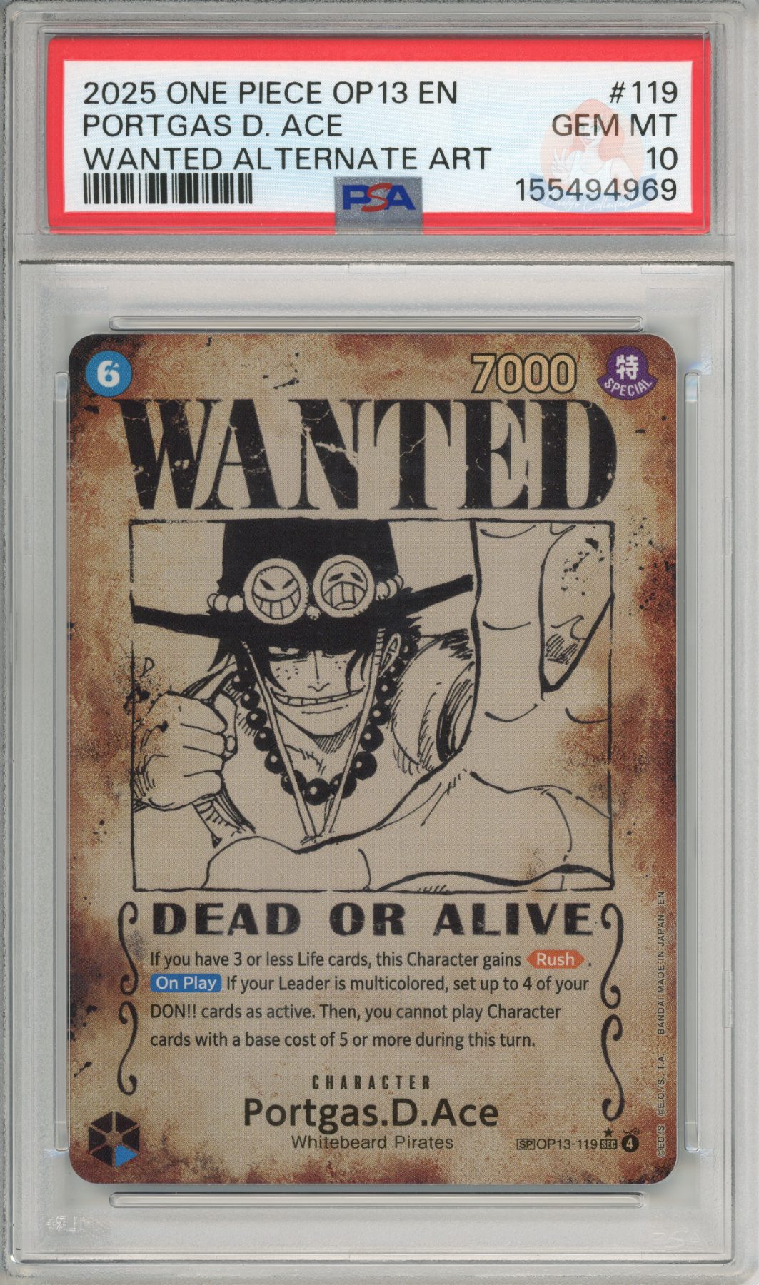 Portgas D. Ace - Wanted Alternate Art