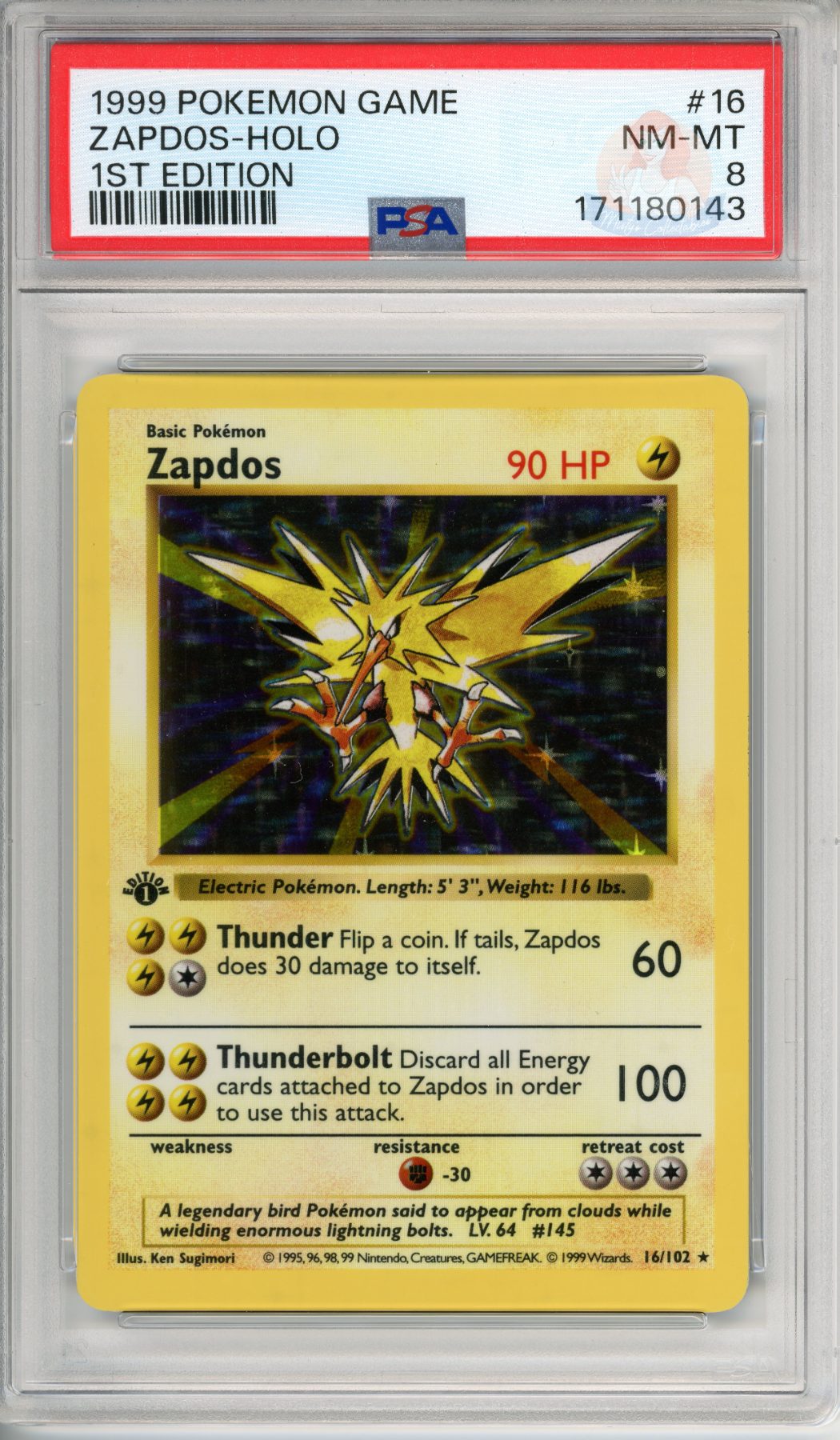 Zapdos Holo - 1st Edition
