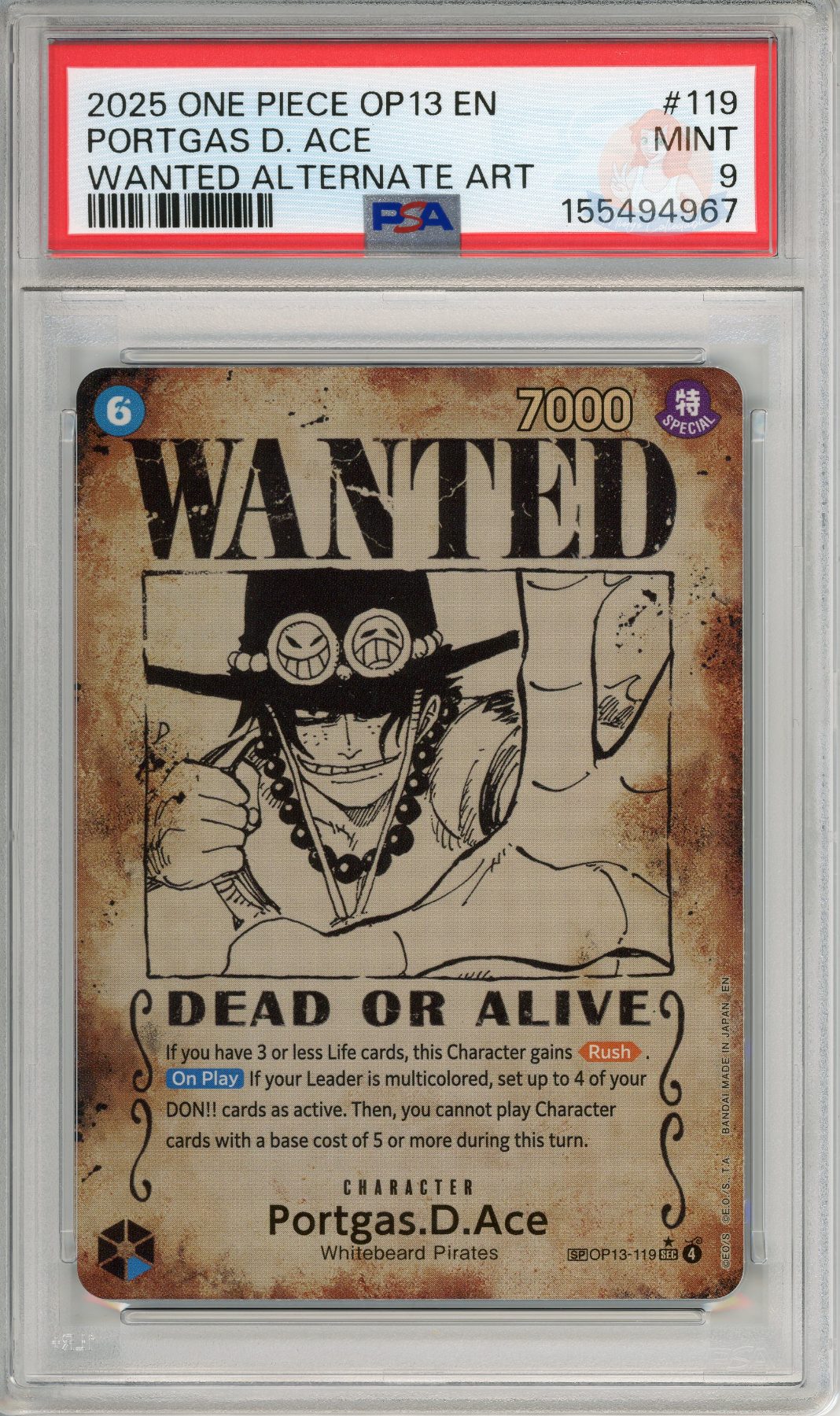 Portgas D. Ace - Wanted Alternate Art