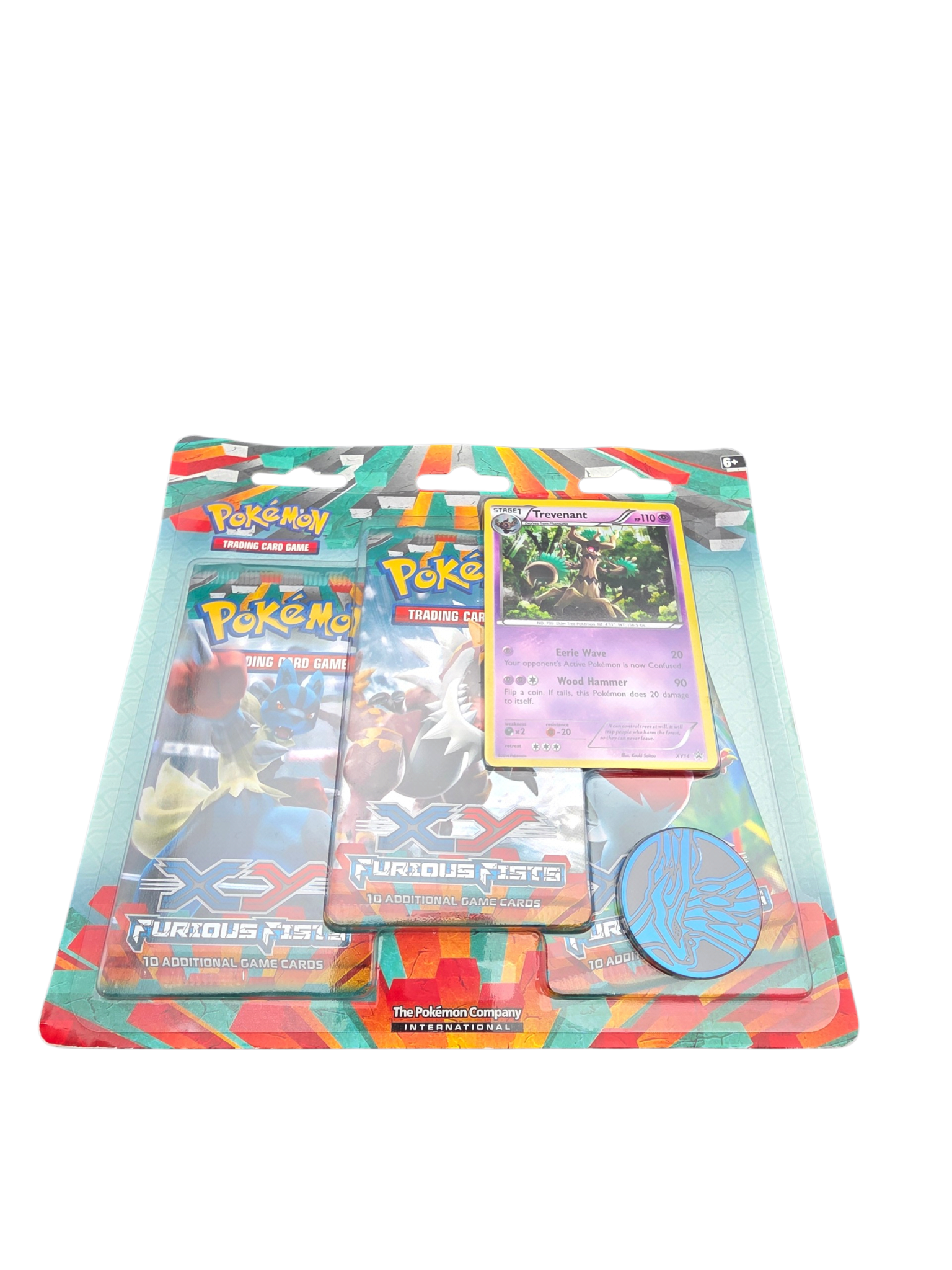 XY Furious Fists 3-Pack Blister; Trevenant Promo with Xerneas Coin: Standard